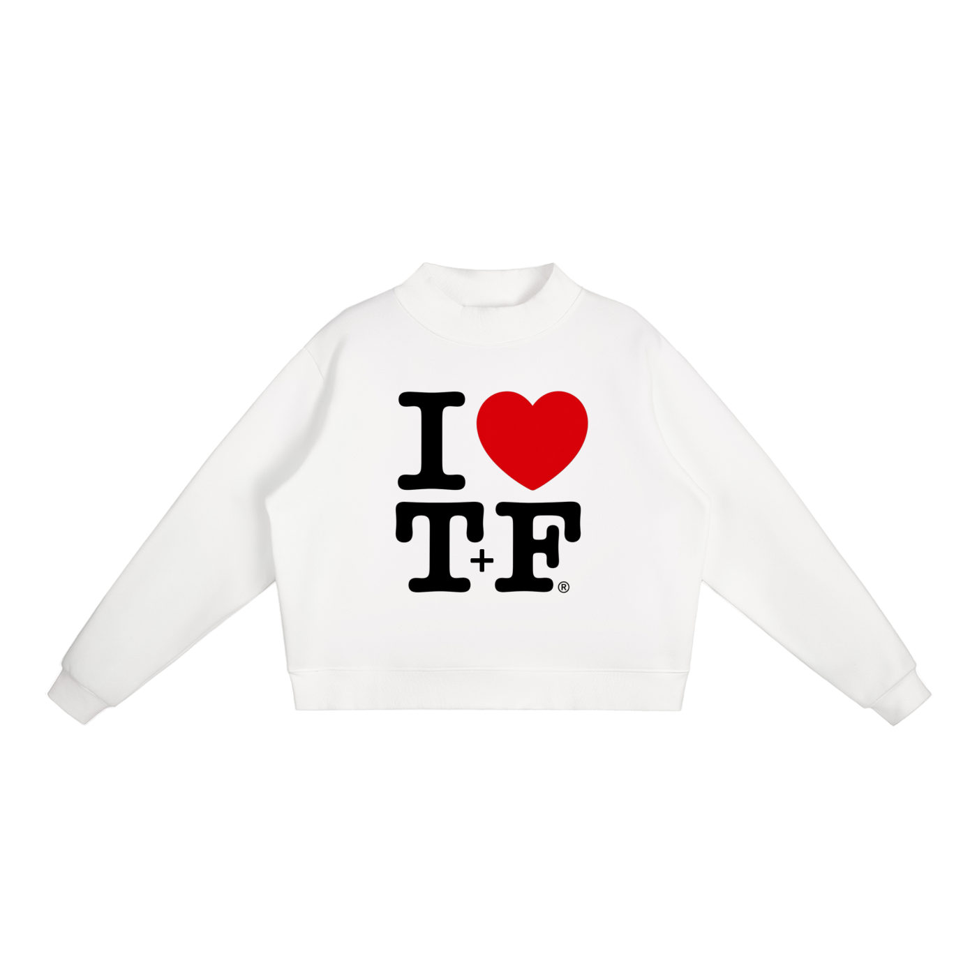 Essential Fleece Mock-Neck Crew Sweatshirt