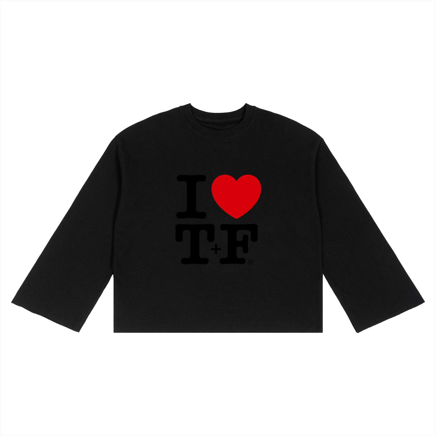 Unisex Waffle Raw Edge T-Shirt