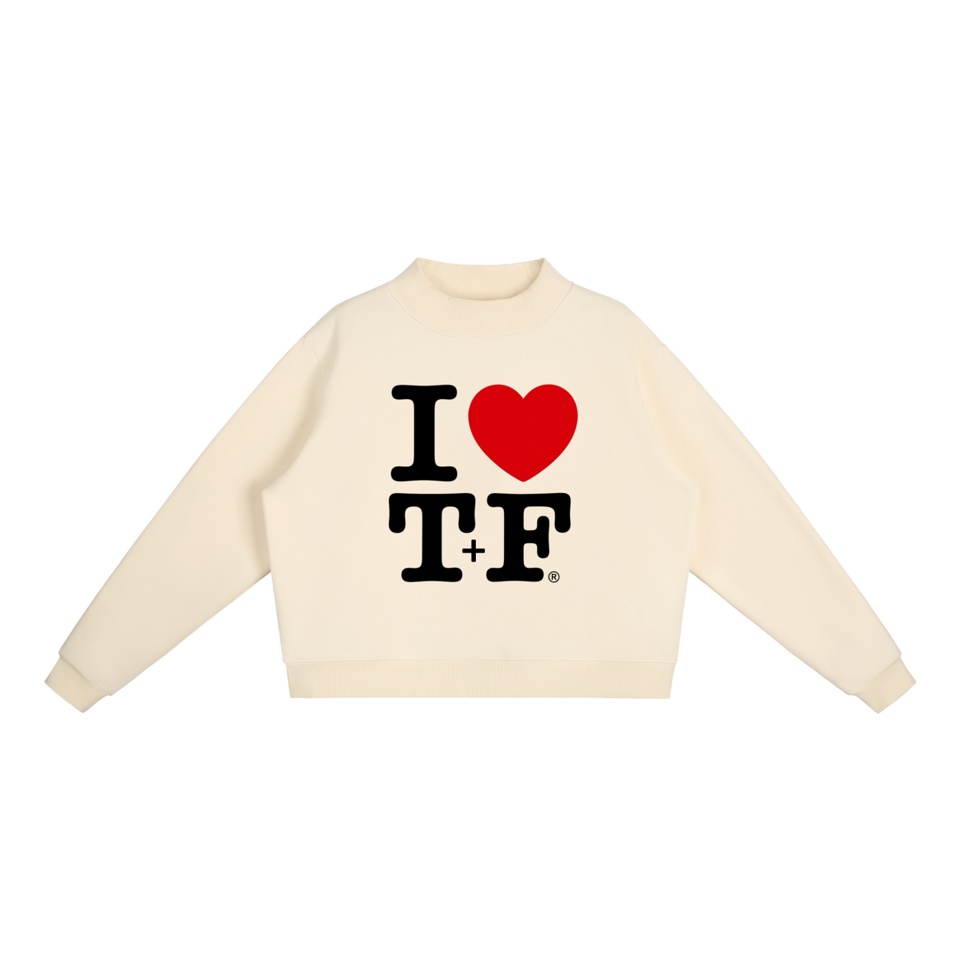 Essential Fleece Mock-Neck Crew Sweatshirt