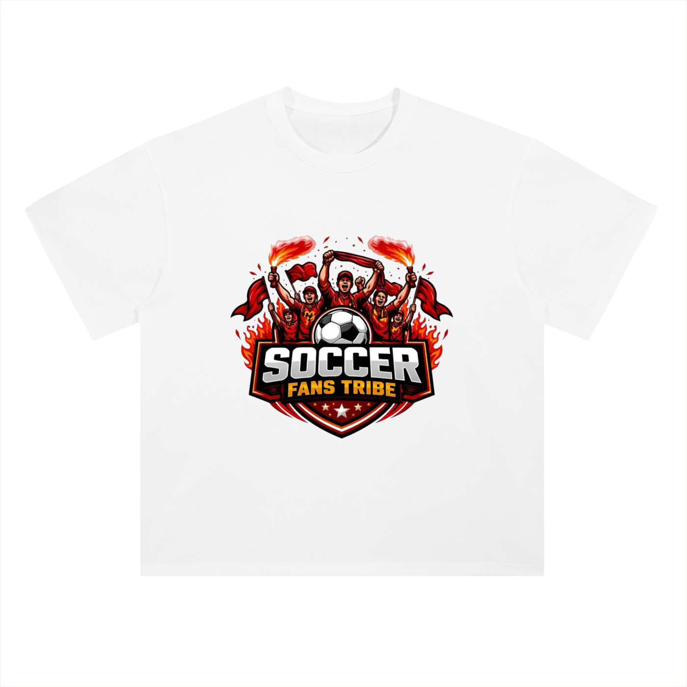 Soccer Fans Tribe Heavyweight Drop Shoulder Cotton T-Shirt