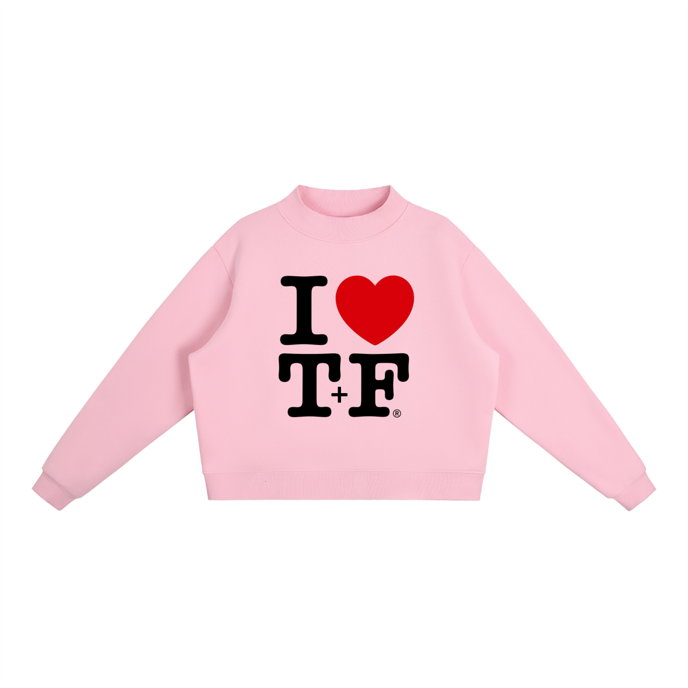 Essential Fleece Mock-Neck Crew Sweatshirt