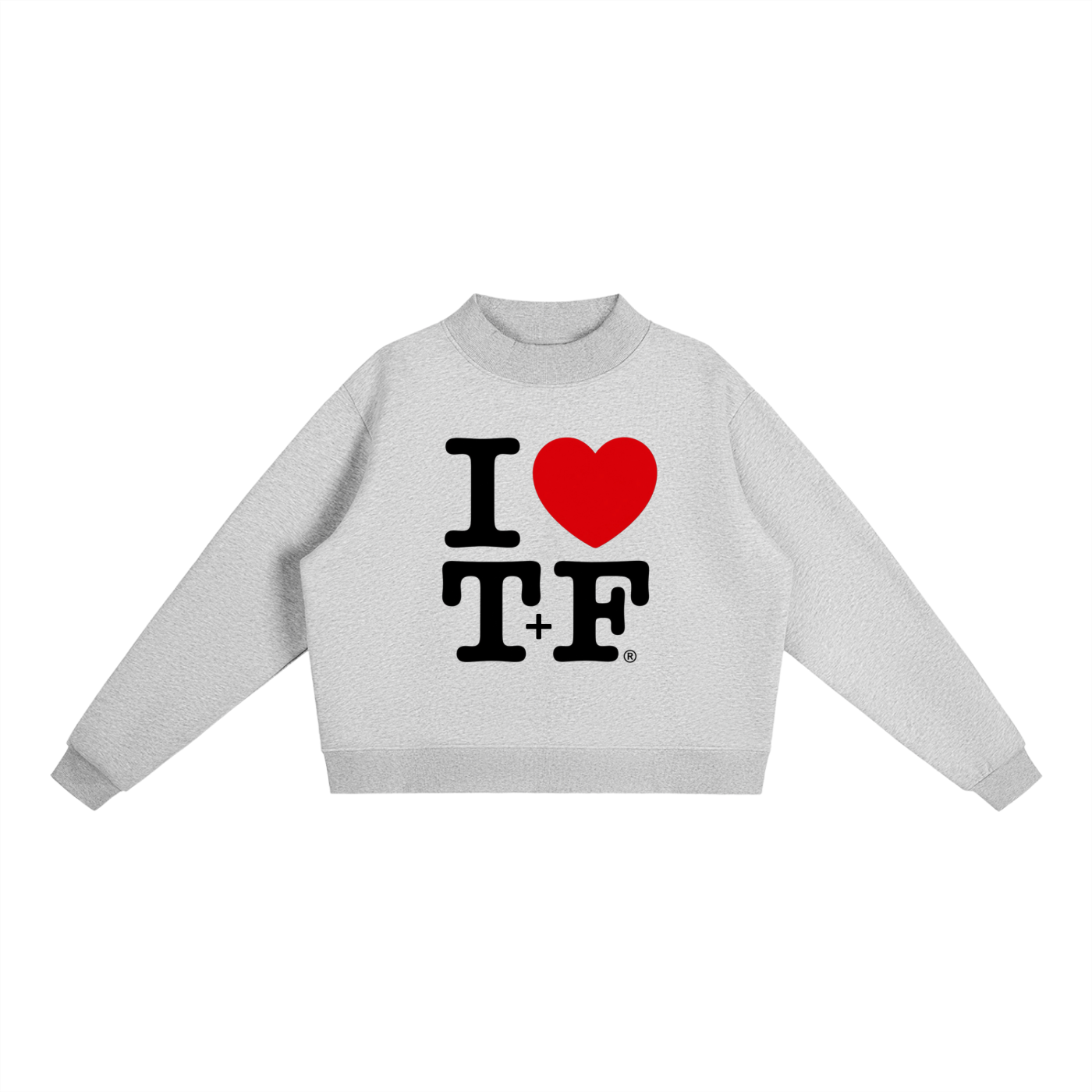 Essential Fleece Mock-Neck Crew Sweatshirt