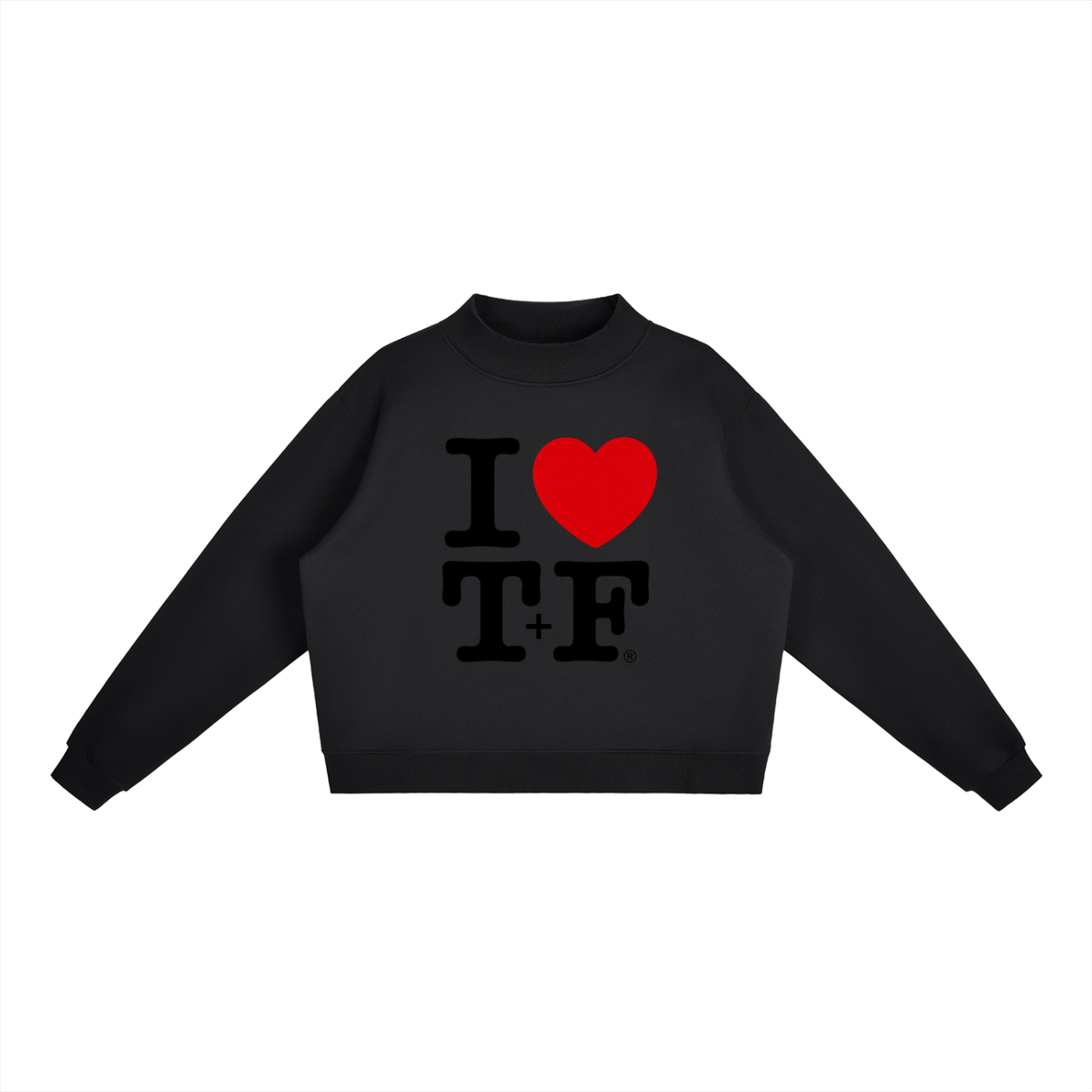 Essential Fleece Mock-Neck Crew Sweatshirt